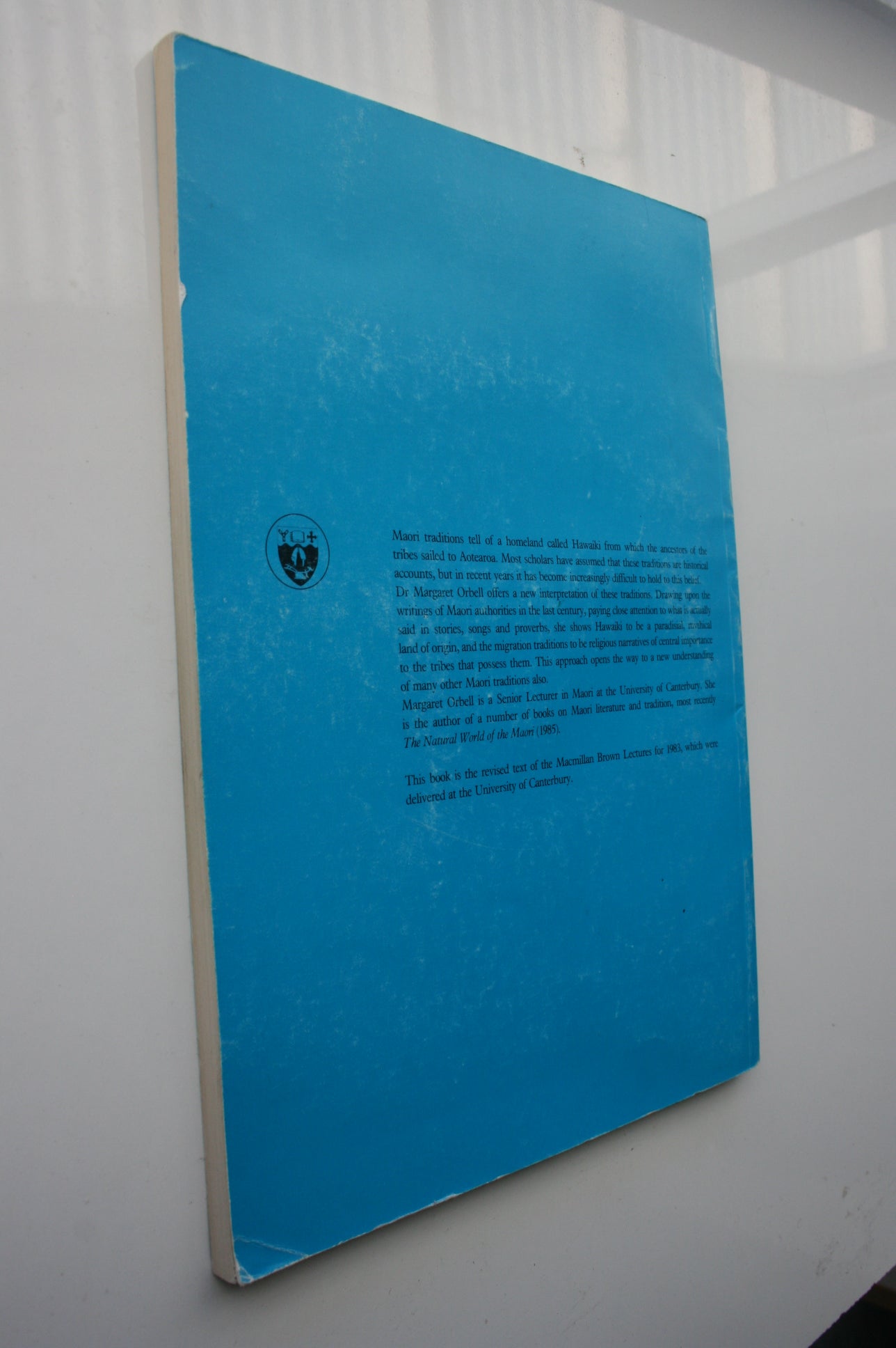 Hawaiki A New Approach to Maori Tradition. 1985. First Edition.by Margaret Orbell