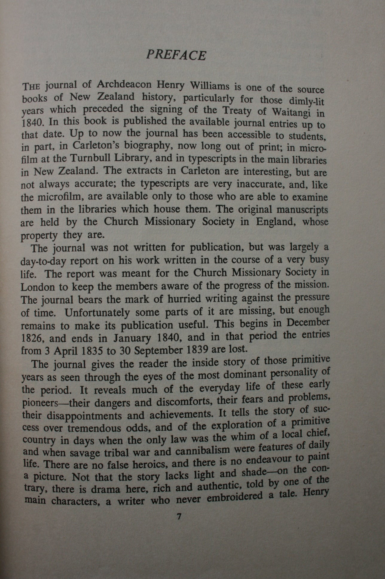 The Early Journals of Henry Williams. SIGNED LIMITED FIRST EDITION