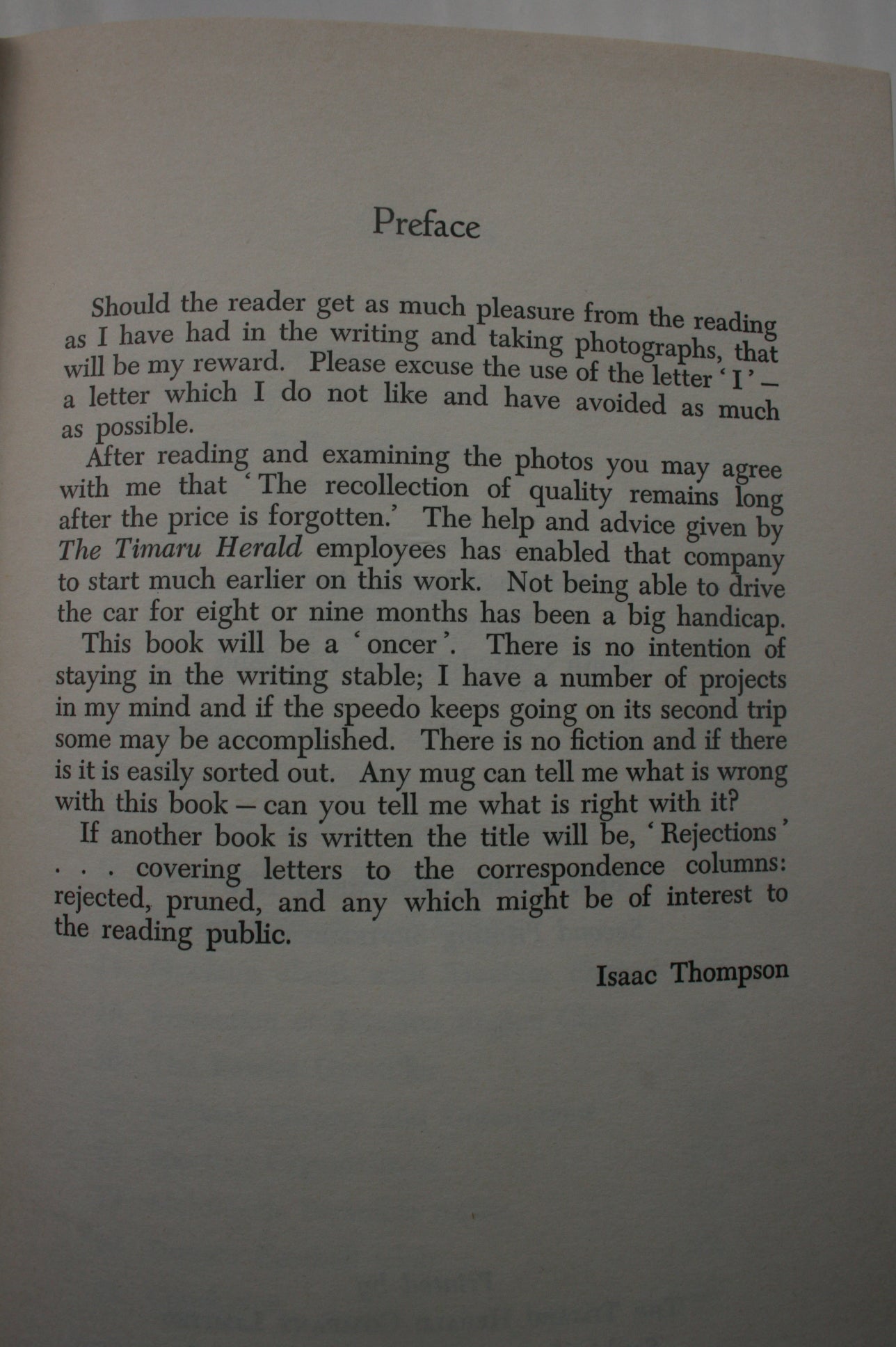 The Lyalldale Waltz: A Light-hearted Look at Rural Life about South Canterbury over the past Seventy Years. SIGNED BY AUTHOR.