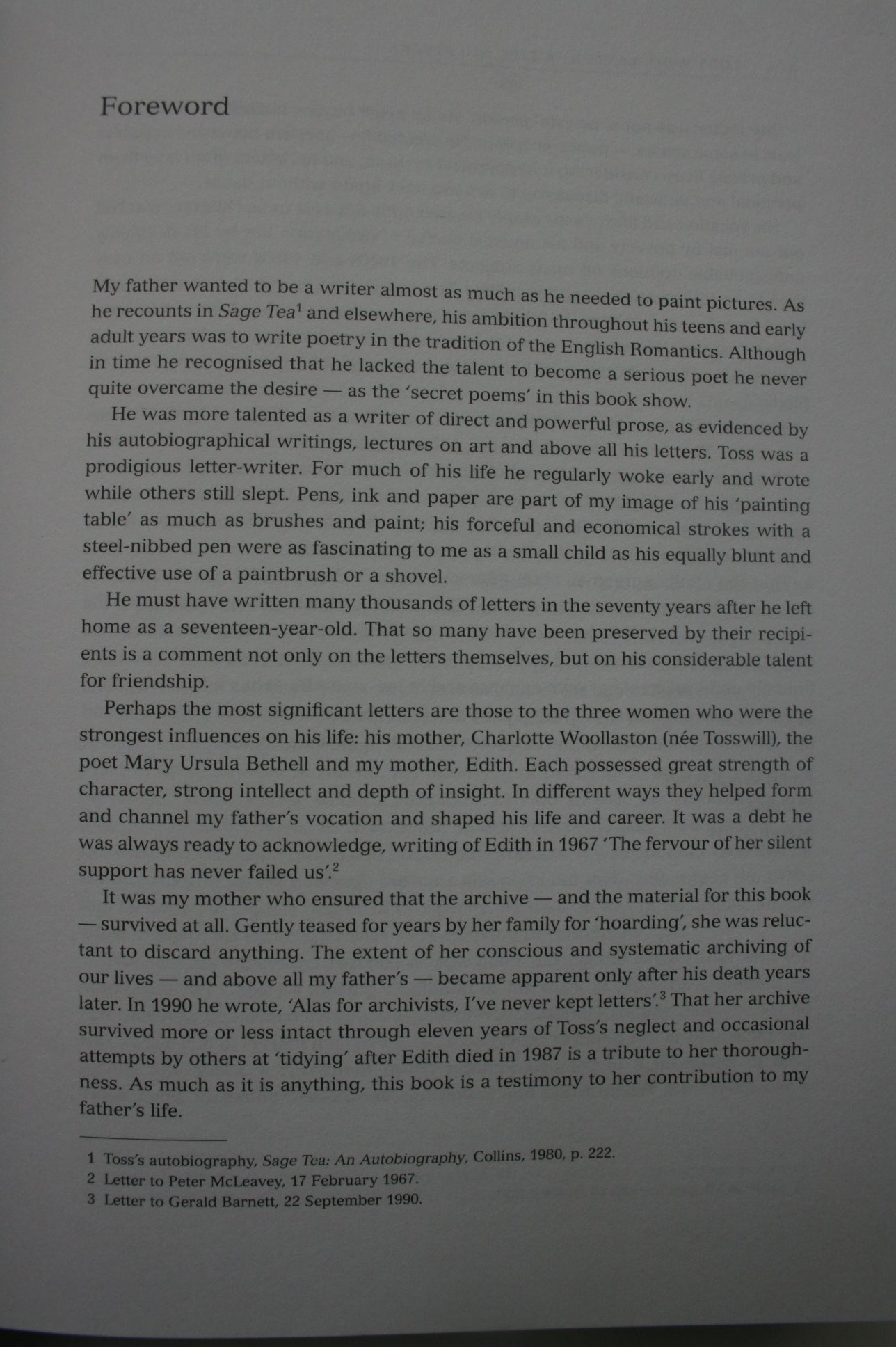 Toss Woollaston A Life in Letters Edited by Jill Trevelyan.