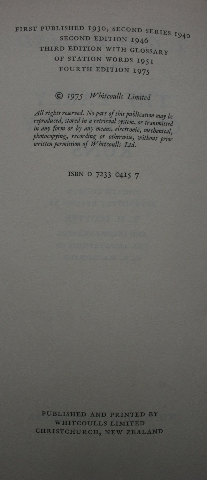 The Early Canterbury Runs. 4th Revised Edition.