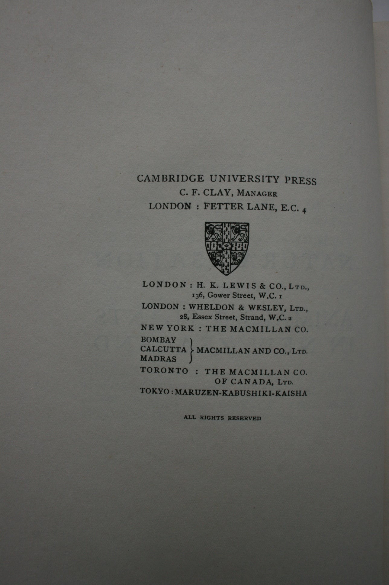 The Naturalisation of Animals & Plants in New Zealand (1922 FIRST EDITION). By G M Thomson.