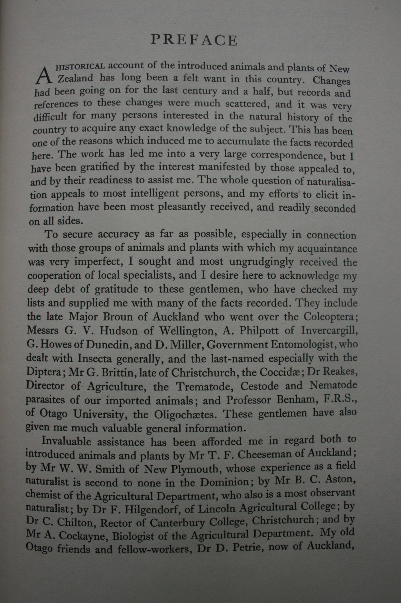 The Naturalisation of Animals & Plants in New Zealand (1922 FIRST EDITION). By G M Thomson.