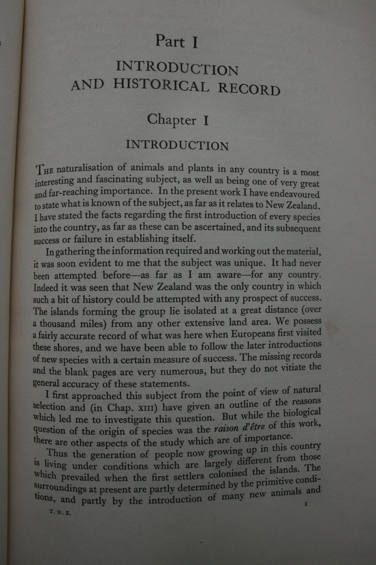 The Naturalisation of Animals & Plants in New Zealand (1922 FIRST EDITION). By G M Thomson.