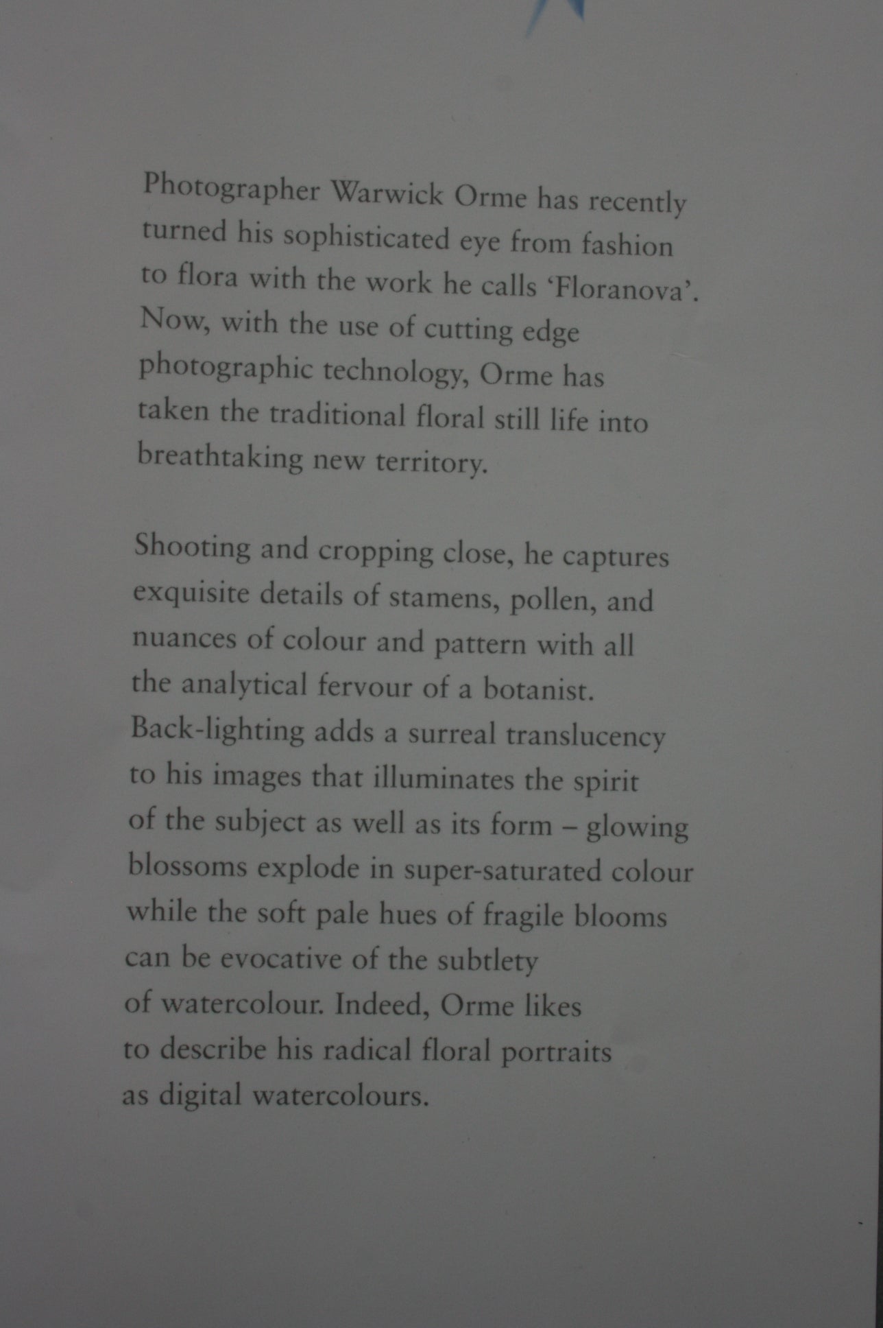 Floranova By Warwick Orme. 2004, first edition.