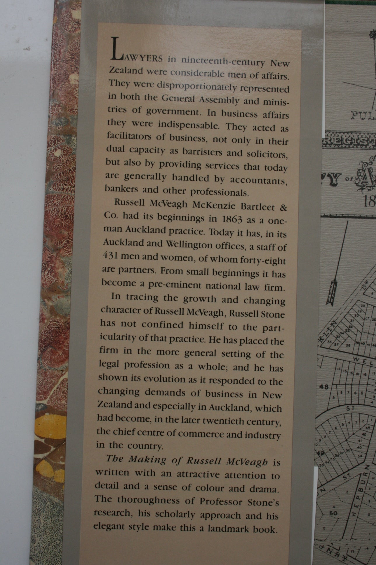 The Making of Russell McVeagh The First 125 Years of the Practice of Russell McVeagh McKenzie Bartleet & Co. 1863-1988 by R C J Stone.