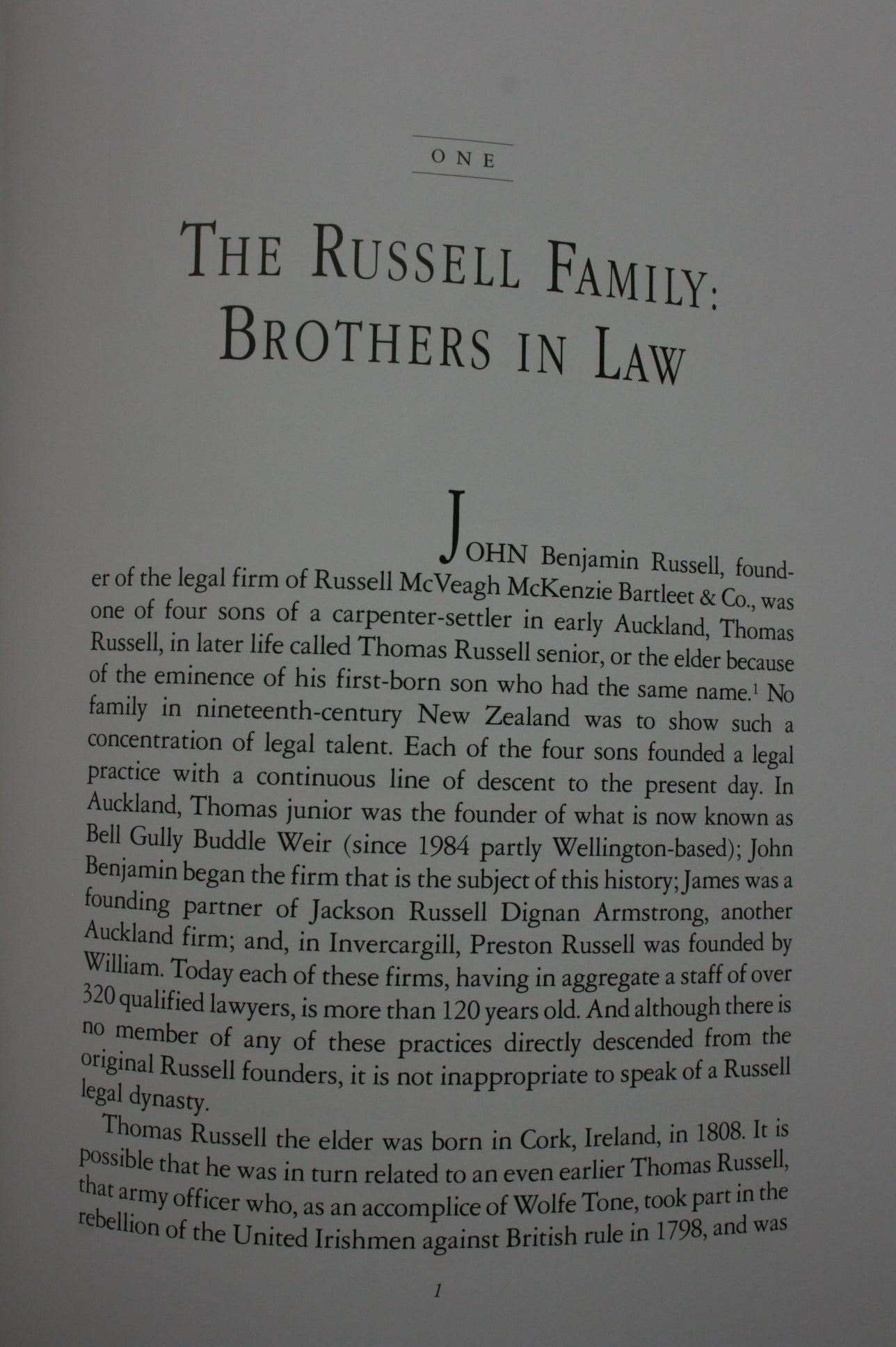 The Making of Russell McVeagh The First 125 Years of the Practice of Russell McVeagh McKenzie Bartleet & Co. 1863-1988 by R C J Stone.