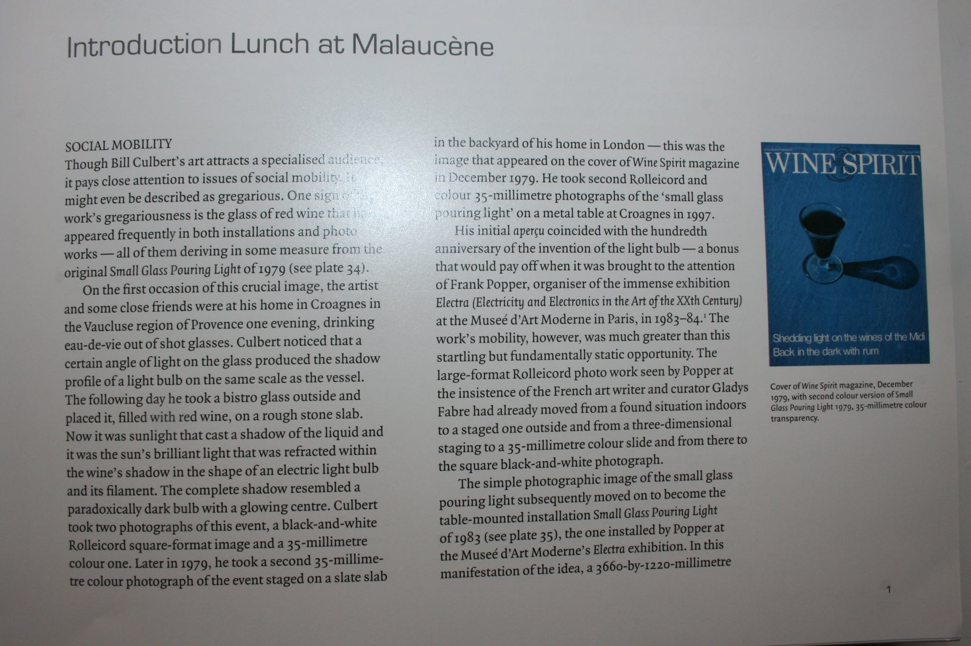 Bill Culbert Making Light Work by Ian Wedde. 2009, First Edition.