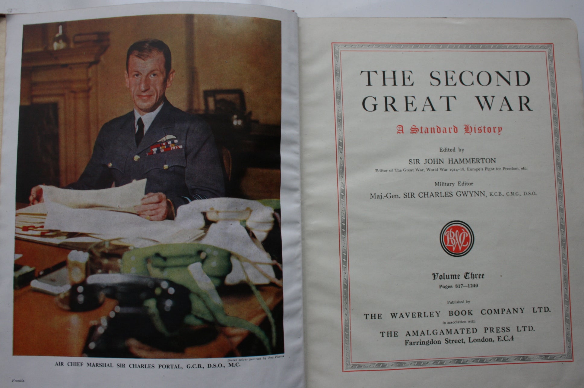 The Second Great War a Standard History 9 Volume Set. by Hammerton.