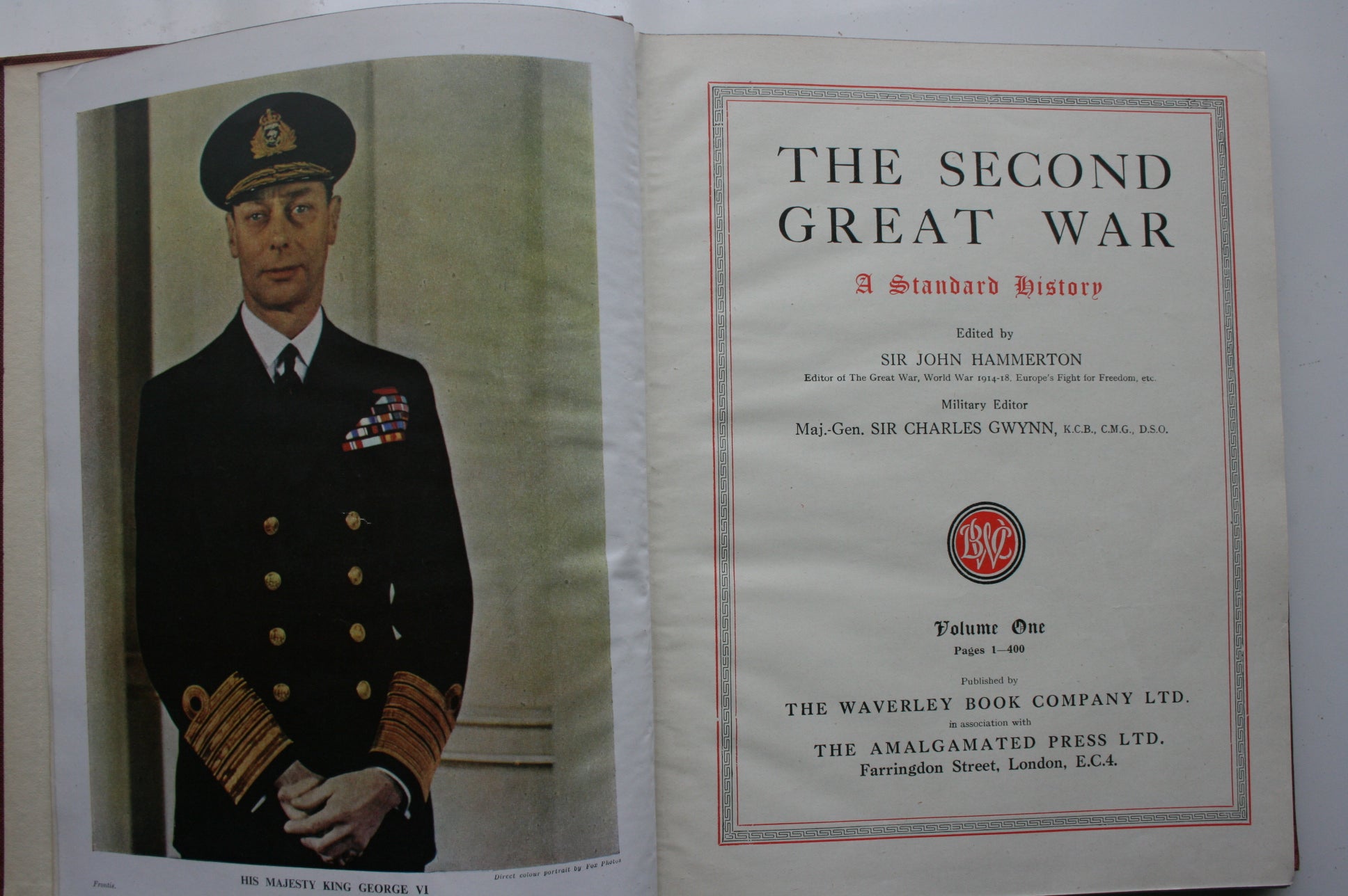 The Second Great War a Standard History 9 Volume Set. by Hammerton.