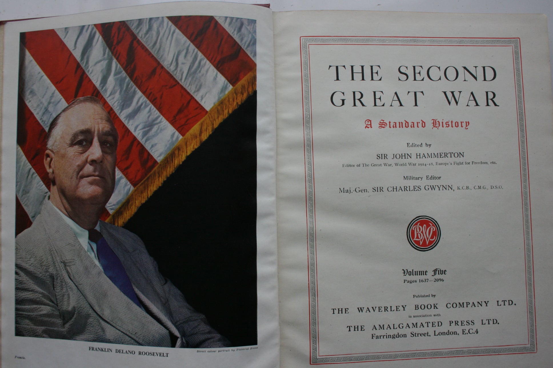 The Second Great War a Standard History 9 Volume Set. by Hammerton.