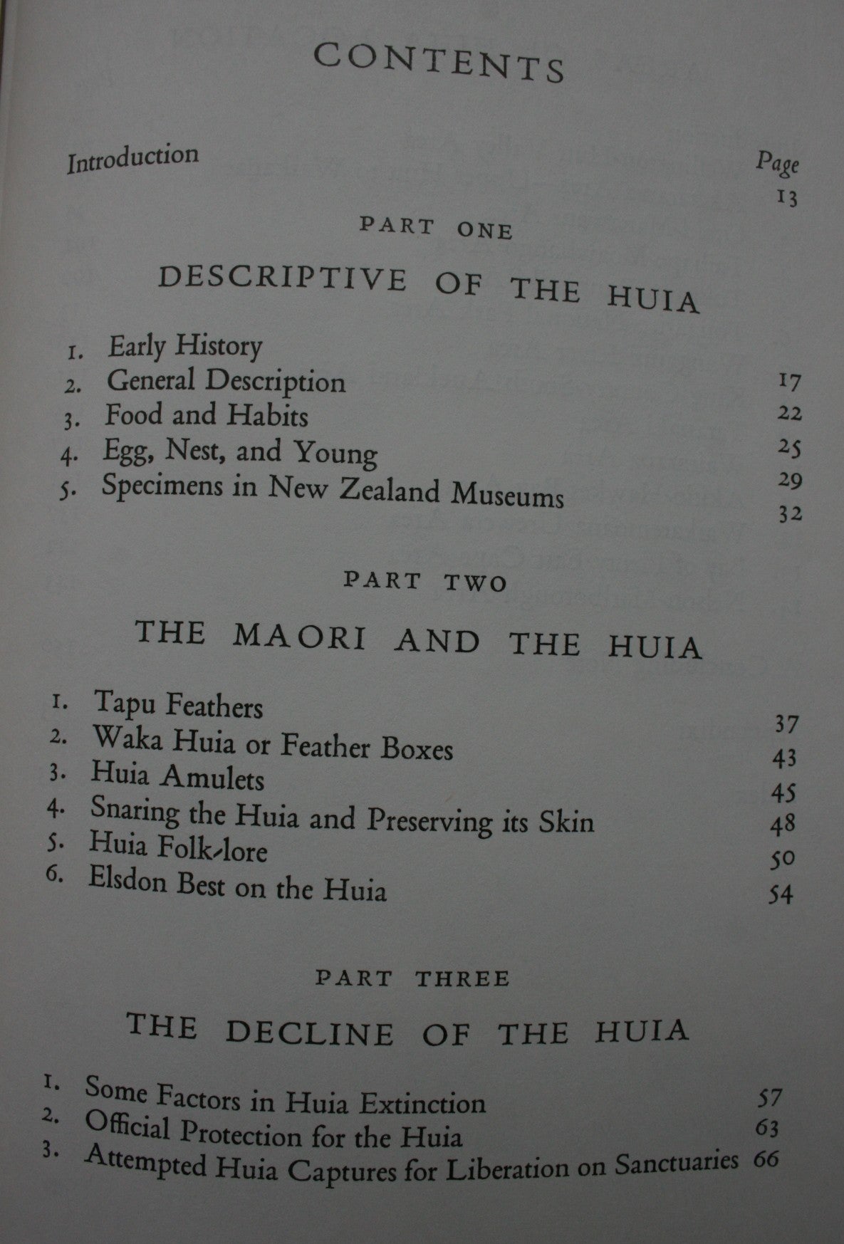 The Book of the Huia by W. J. Phillipps.