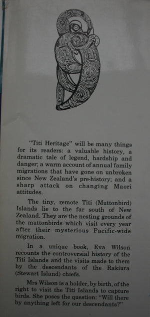 Titi Heritage: The Story of the Muttonbird Islands by Eva Wilson.