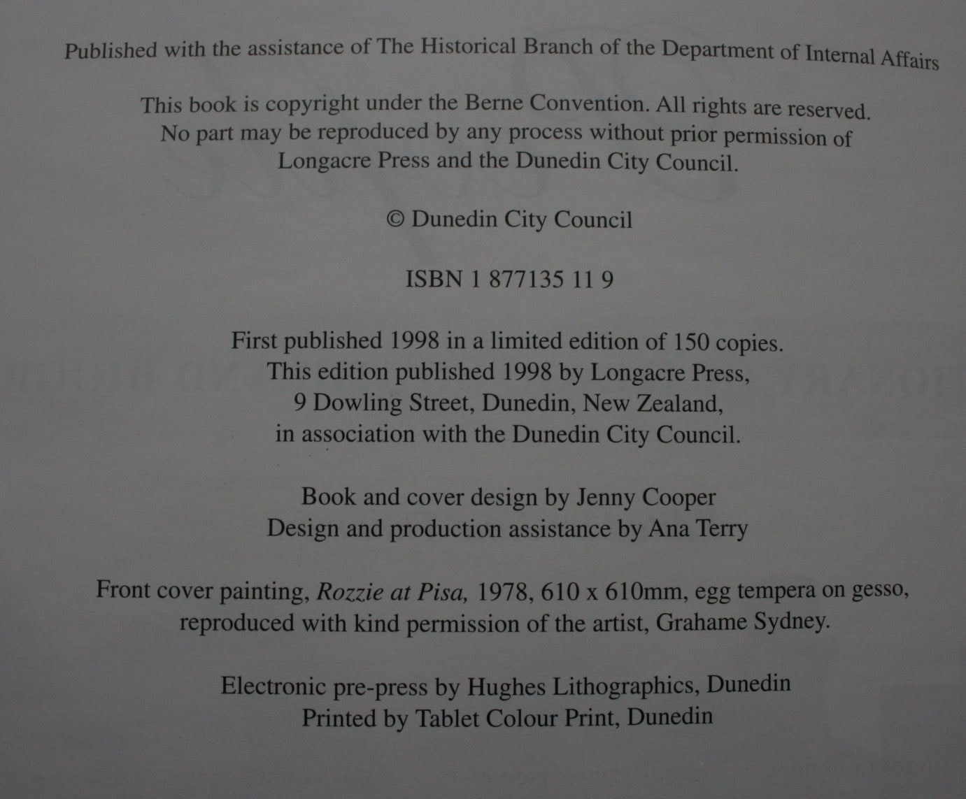 Southern People a Dictionary of Otago Southland Biography by Jane Thomson (ed.).