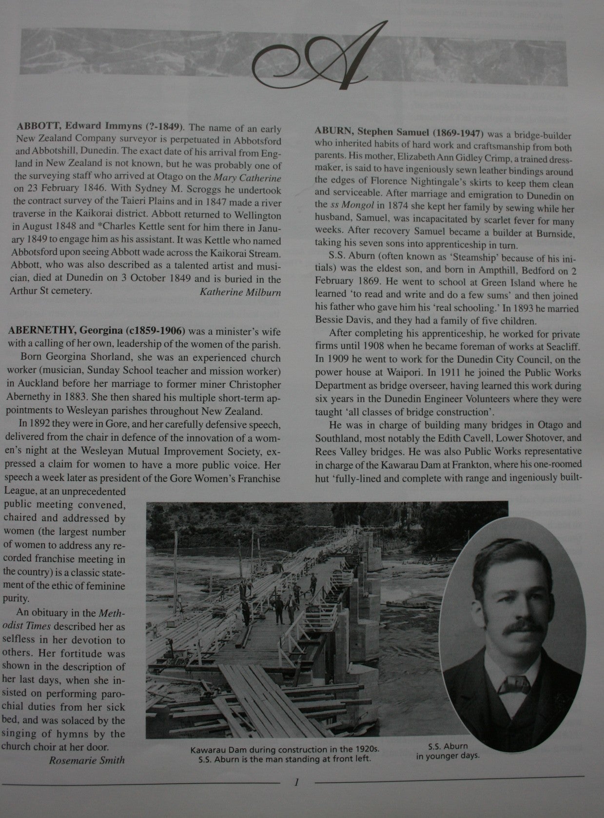 Southern People a Dictionary of Otago Southland Biography by Jane Thomson (ed.).