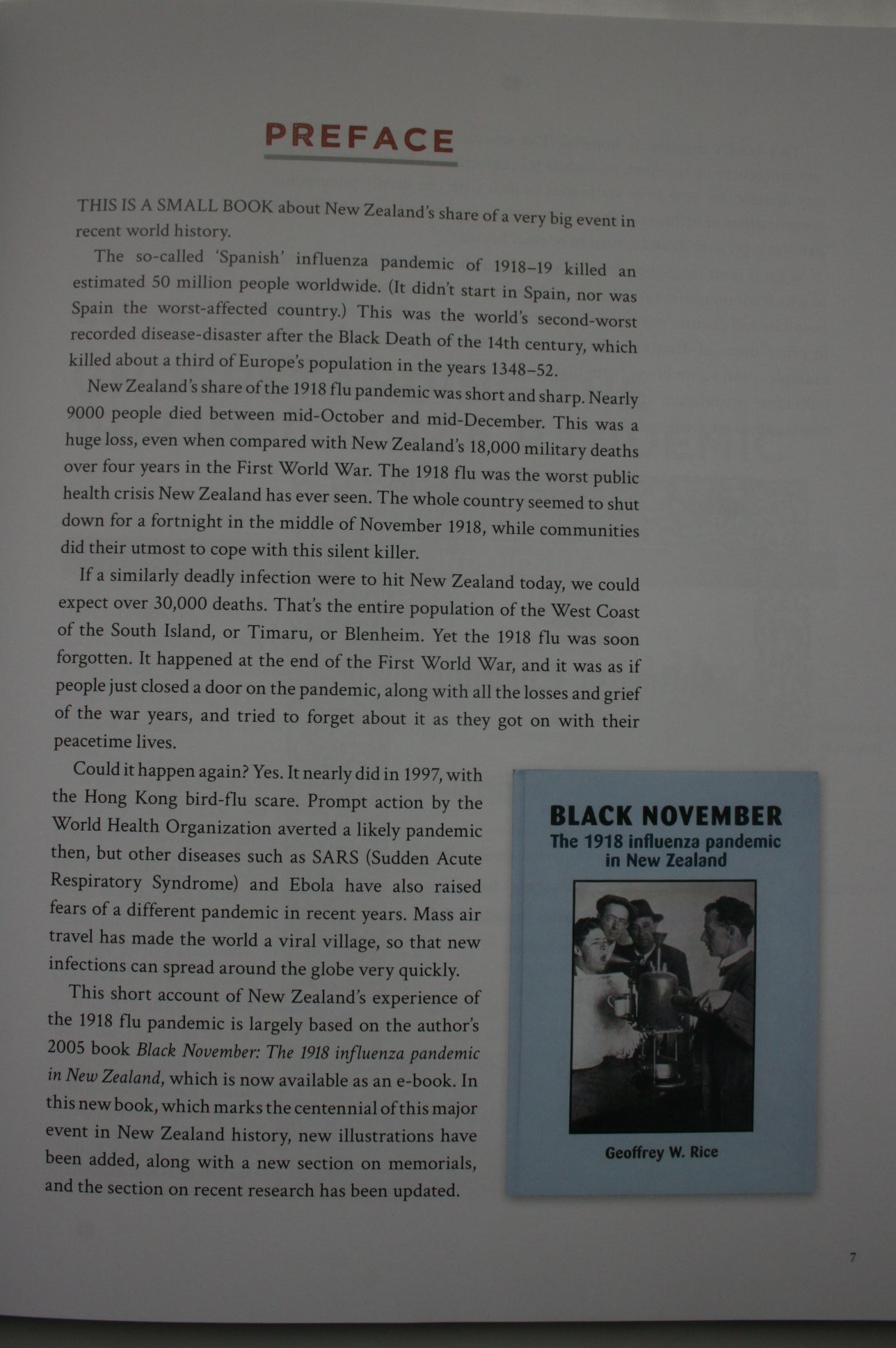 Geoff Rice Black Flu 1918: The Story of New Zealand's Worst Public Health Disaste ...