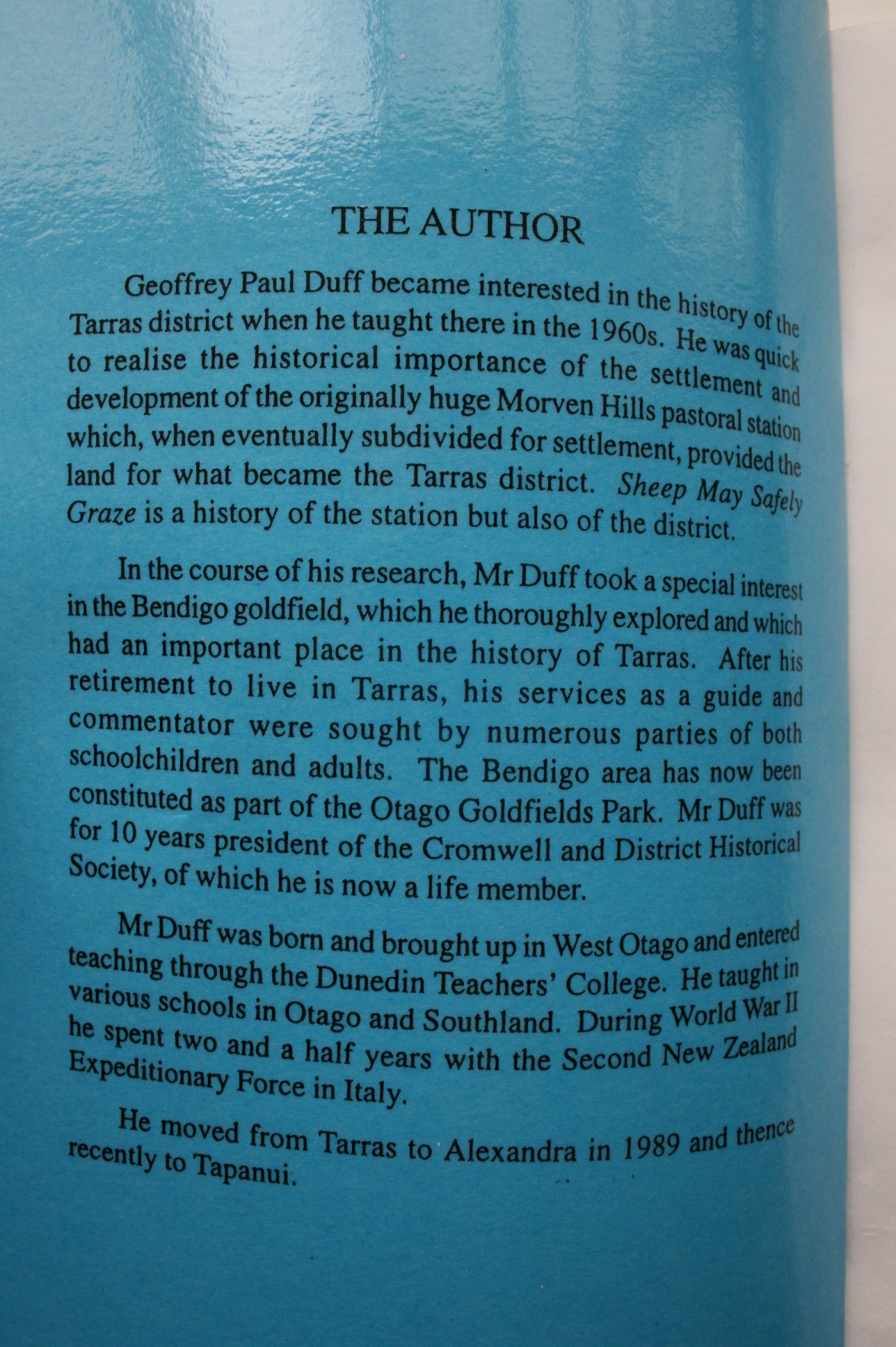 Sheep May Safely Graze. The Story of Morven Hills Station & the Tarras ...