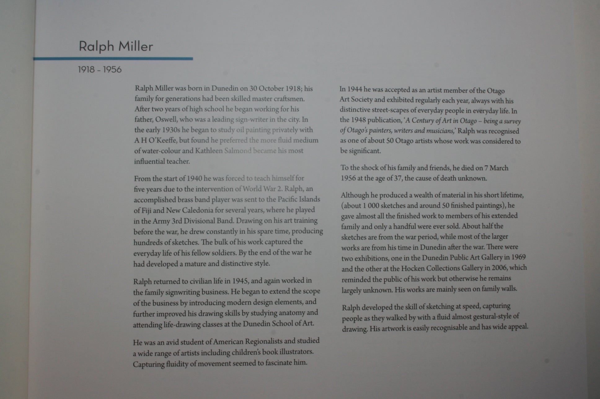 Moments in Time: Ralph Miller - Artist: 1918-1956. By Brian Miller ...