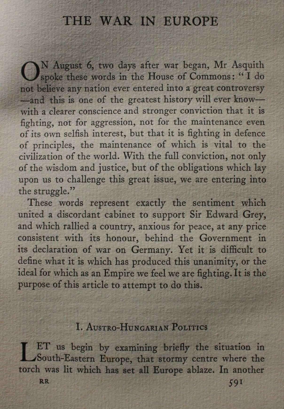 The Round Table. A Quarterly Review of the Politics of the British Empire. Special War Number. September, MCMXIV, No. 16.