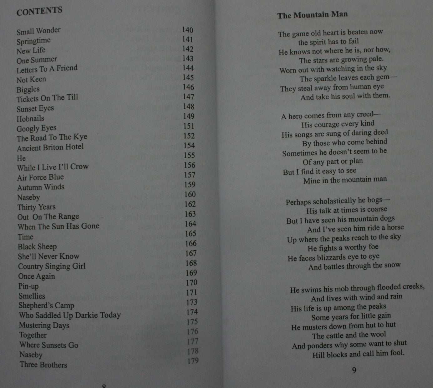 The Mountain Man and Other Verse- Poetry. SIGNED By Blue Jeans- Ross McMillan