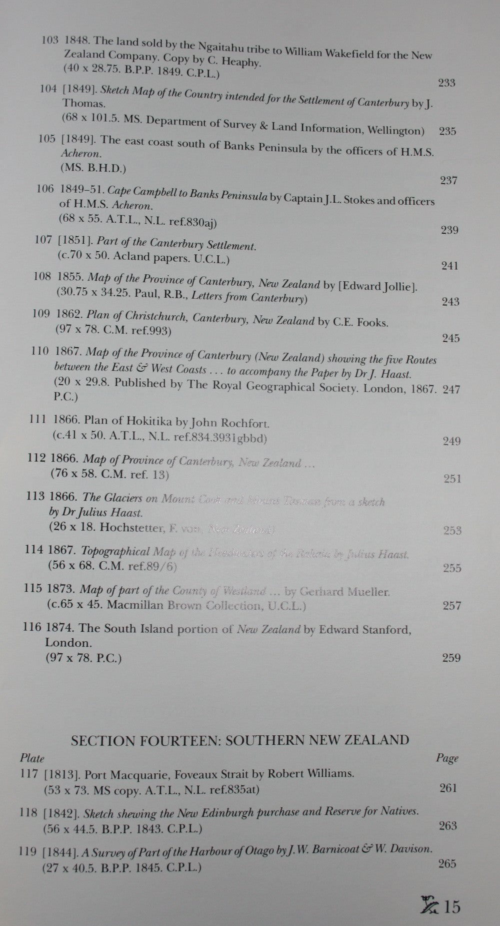 Historic Charts & Maps of New Zealand, 1642-1875 BY Peter Bromley Maling.