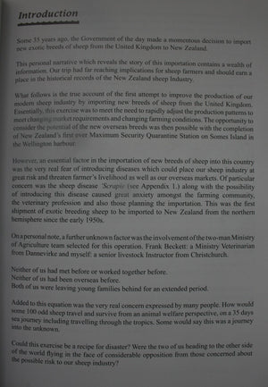 Two shepherds who lost their sheep a true and historical story surrounding the importation of four new breeds of exotic sheep from Great Britain and Republic of Ireland to New Zealand in 1972 by Alan R. Diack.