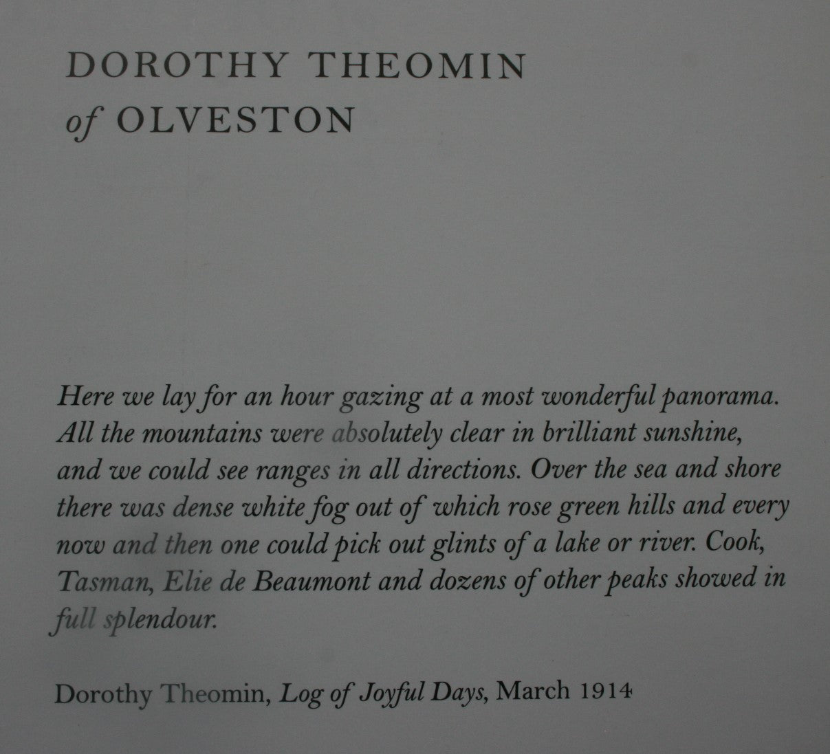 Dorothy Theomin Of Olveston