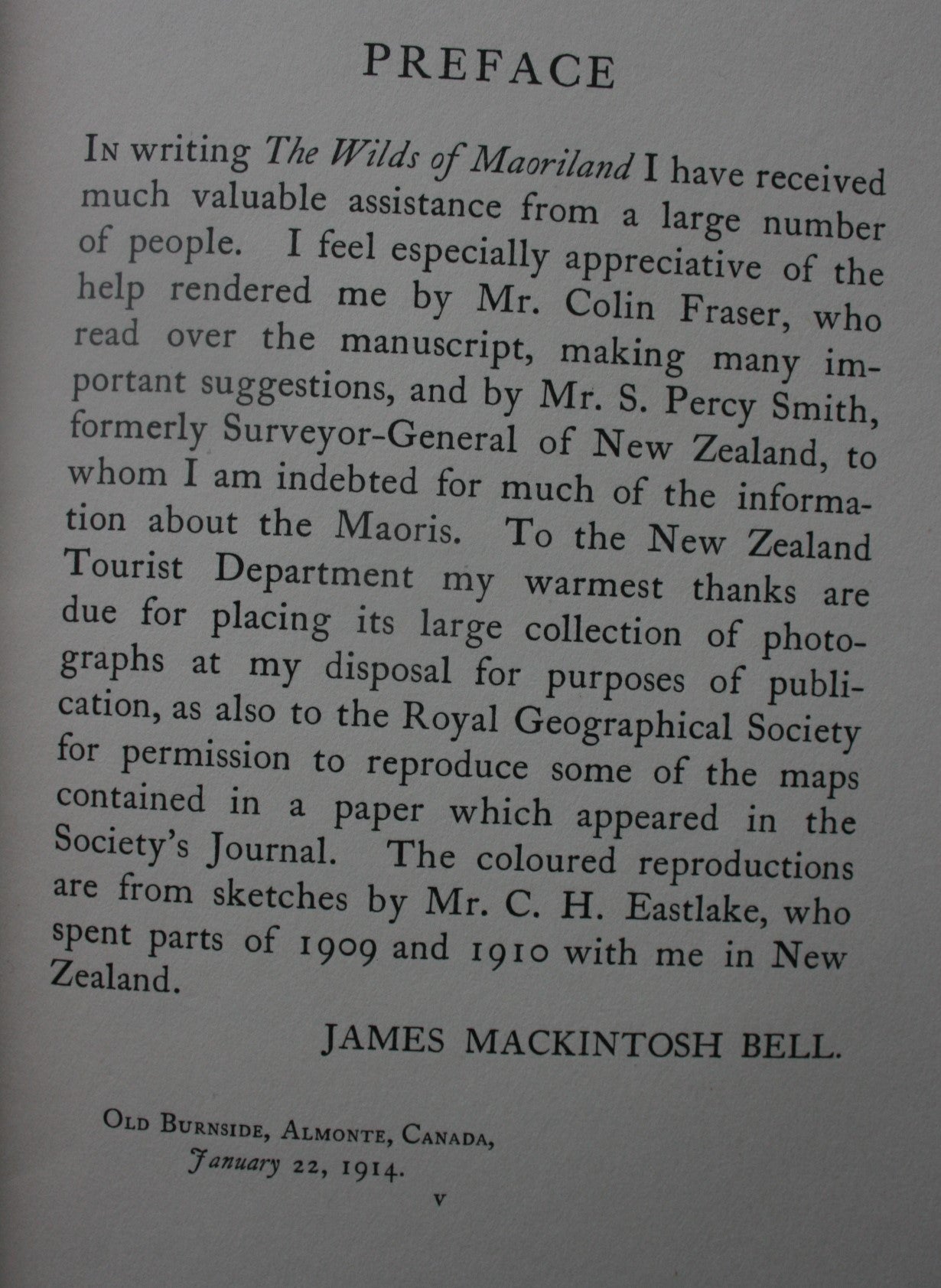 The Wilds of Maoriland (First Edition 1914). By James MacIntosh Bell