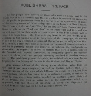 The Waikato War. Together with Some Account of Te Kooti Rikirangi. by John Featon.