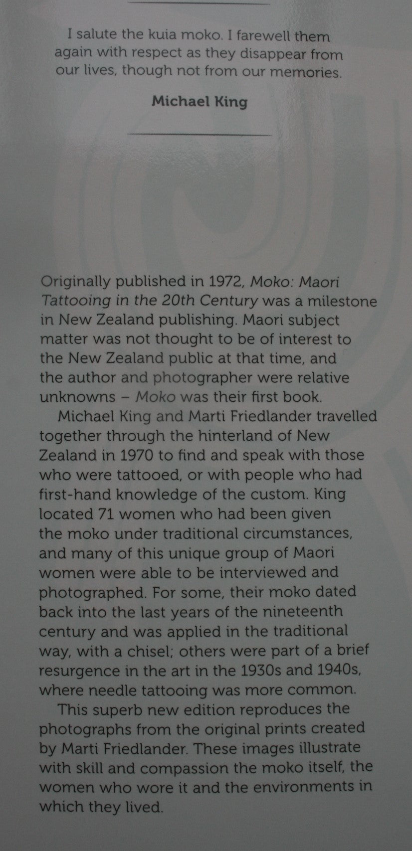 Moko Maori Tattooing in the 20th Century By Michael King, Marti Friedlander (Photographs by).