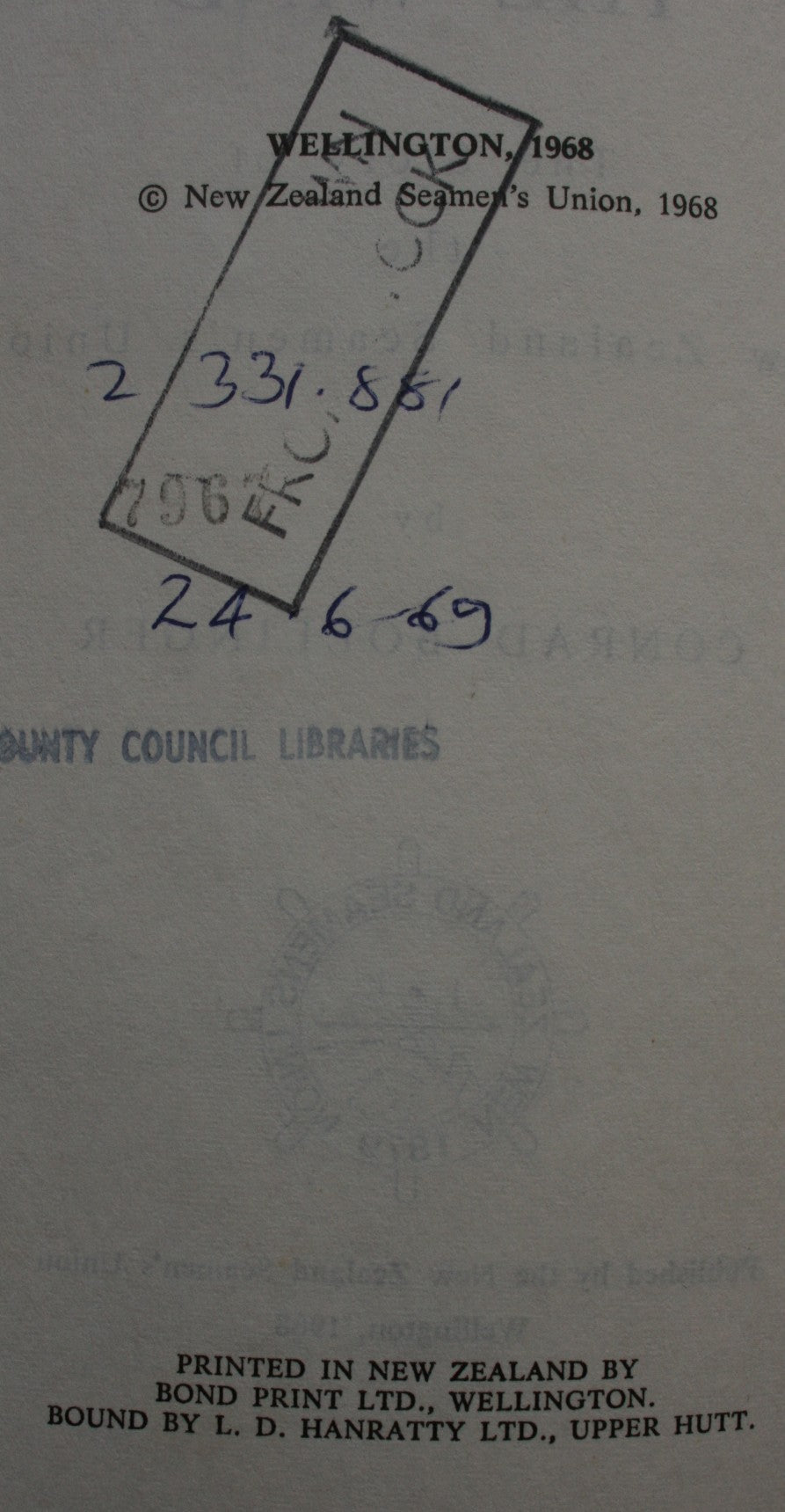 Against the Wind: The Story of the New Zealand Seamen's Union. By Conrad Bollinger.