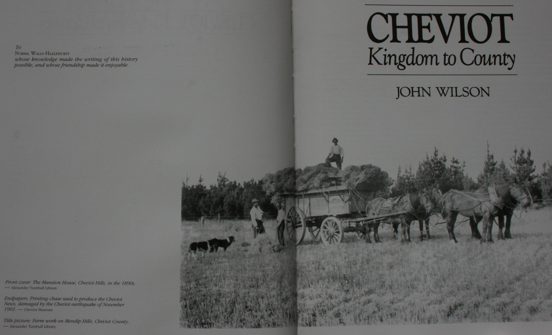 Cheviot Kingdom to County. First Edition. By John Wilson