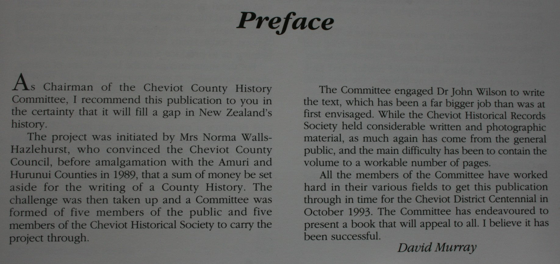 Cheviot Kingdom to County. First Edition. By John Wilson