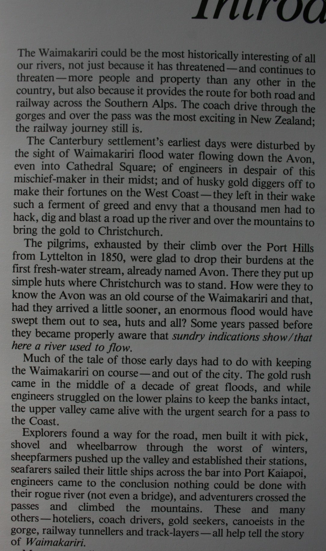 Waimakariri, Canterbury's "River of Cold Rushing Water". FIRST EDITION 1987