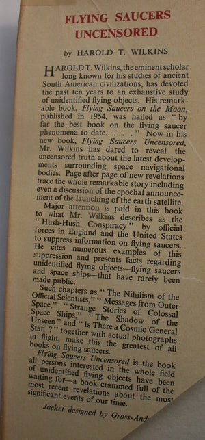 Flying Saucers Uncensored by Harold T. Wilkins.