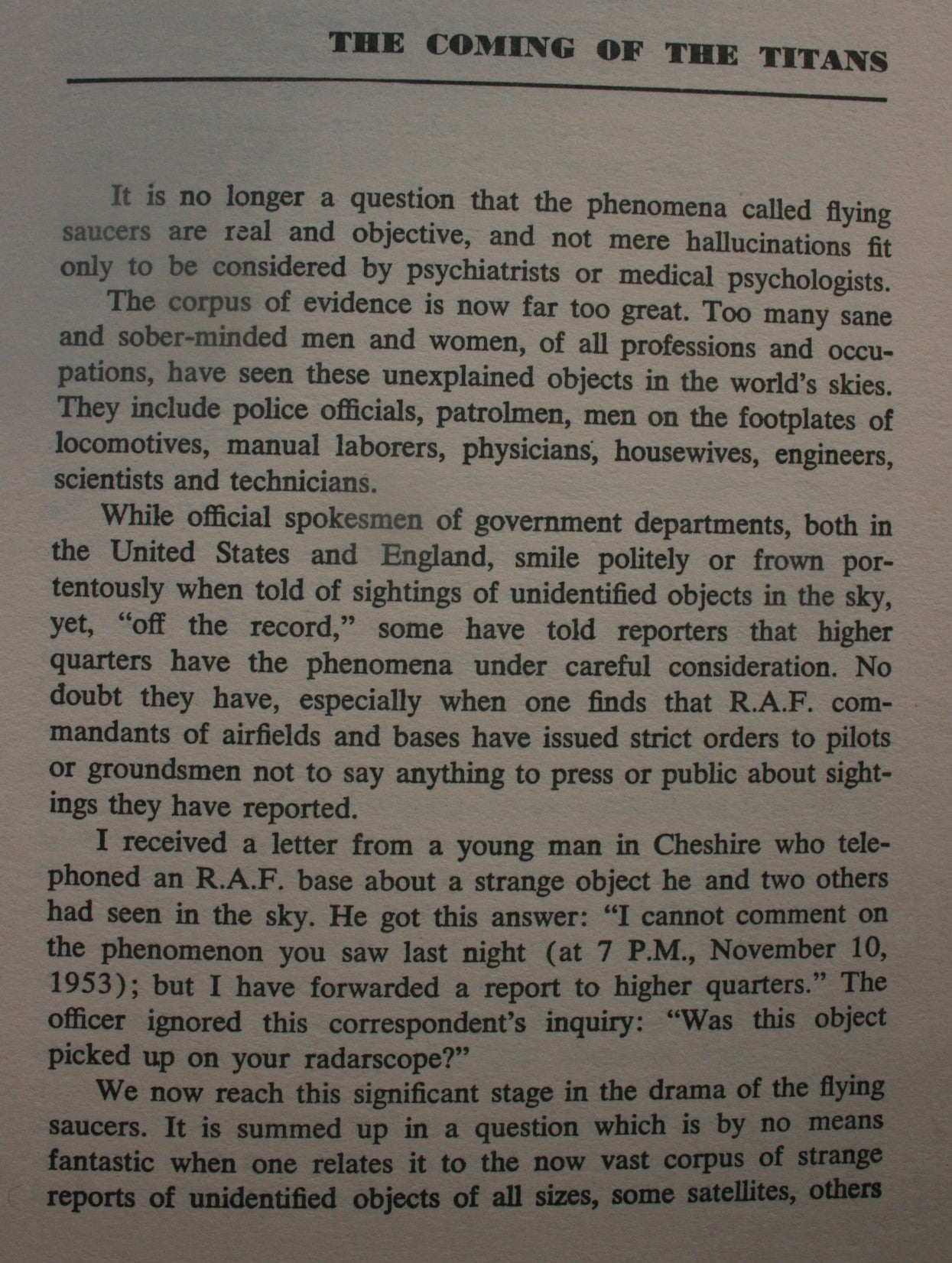 Flying Saucers Uncensored by Harold T. Wilkins.