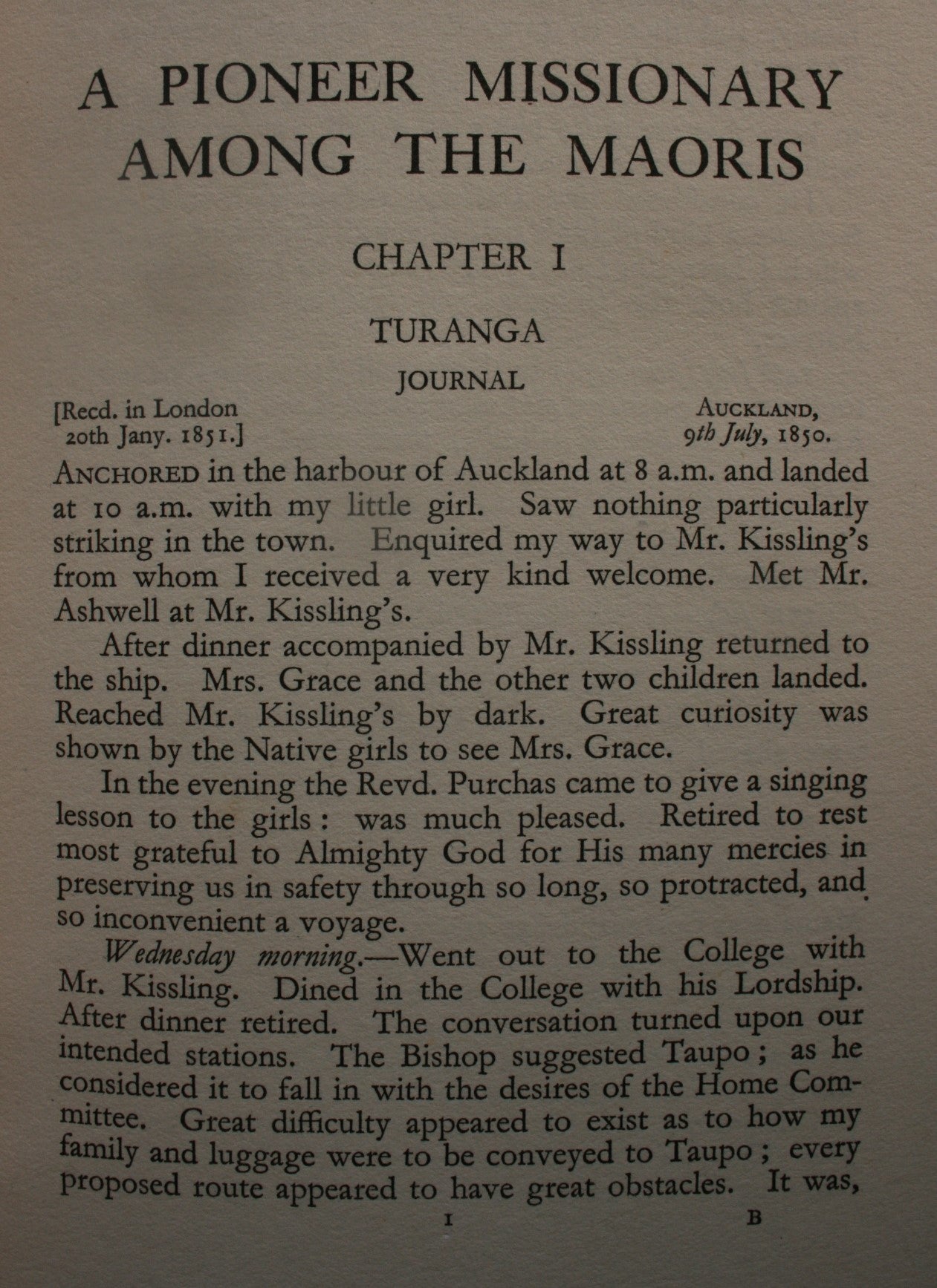 A Pioneer Missionary Among the Maoris 1850-1879 : Being Letters and Journals of Thomas Samuel Grace. Edited by S. J. Brittan and A. V. Grace.