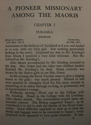 A Pioneer Missionary Among the Maoris 1850-1879 : Being Letters and Journals of Thomas Samuel Grace. Edited by S. J. Brittan and A. V. Grace.