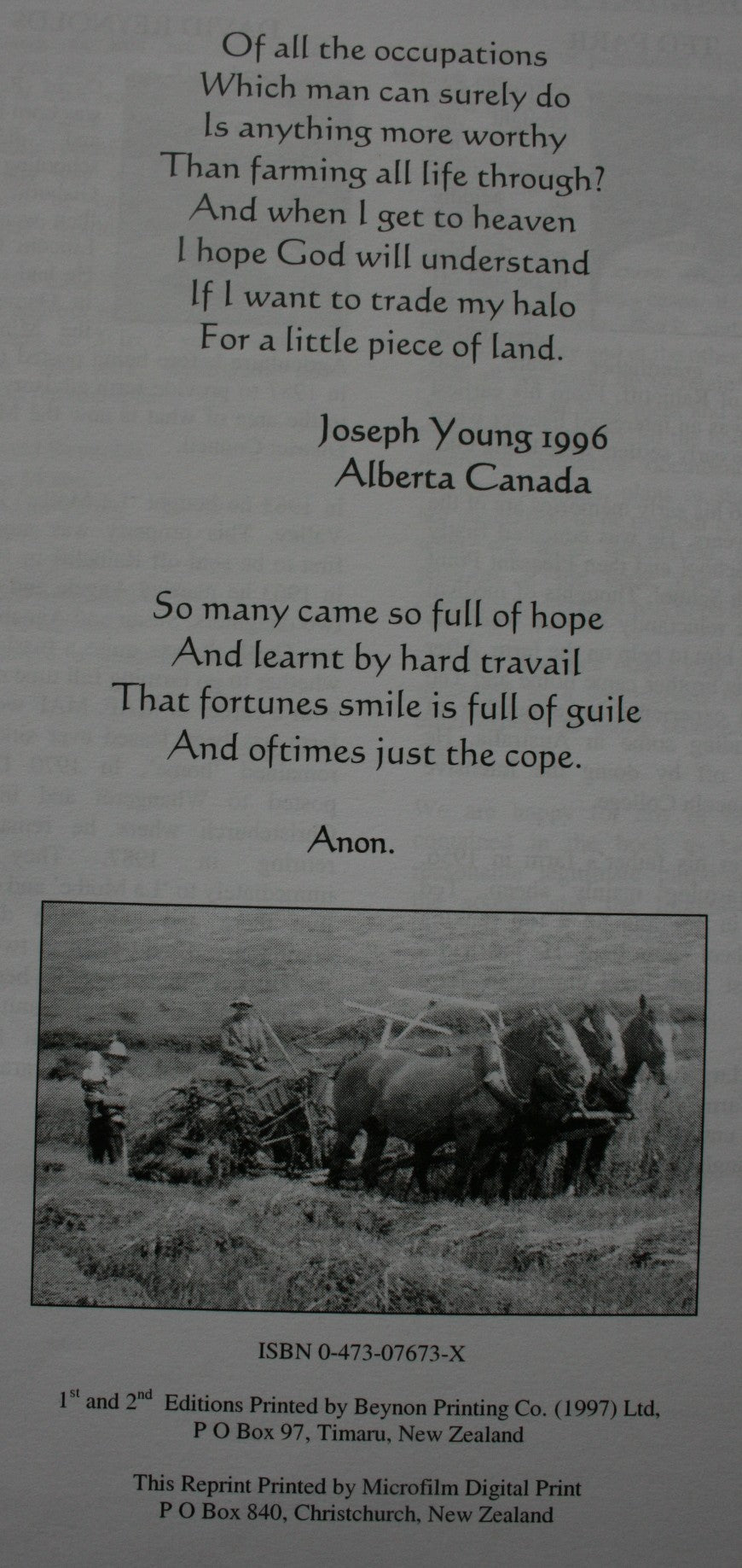 The Raincliff Story. By Edward J Parr and David G Reynolds