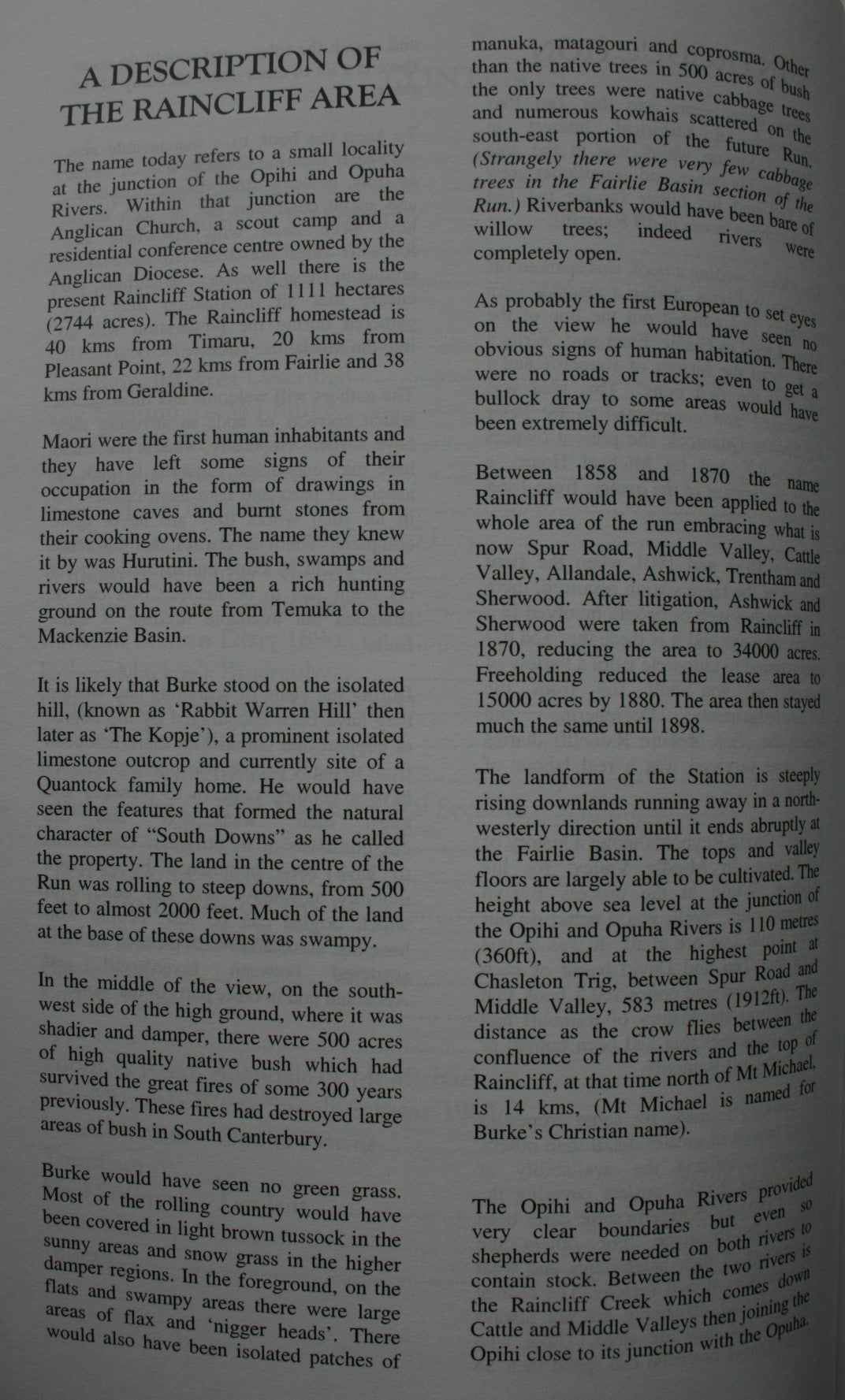 The Raincliff Story. By Edward J Parr and David G Reynolds