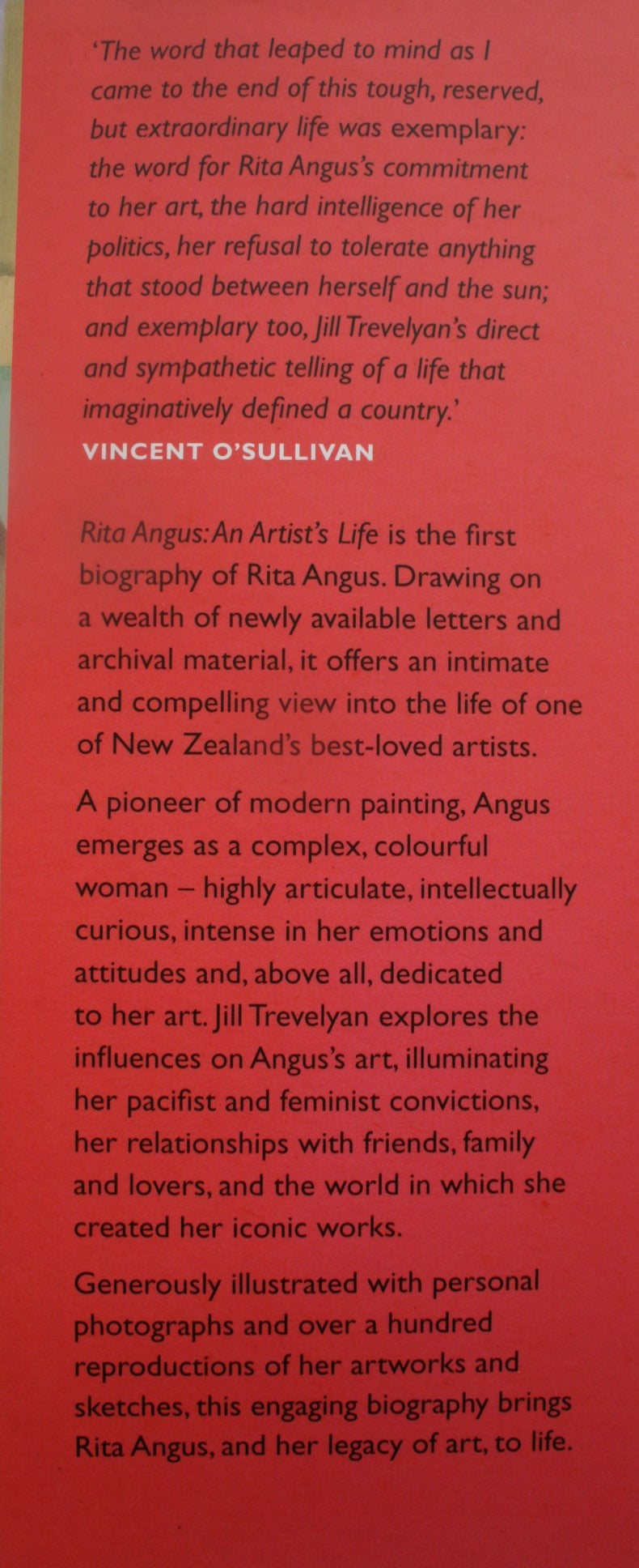 Rita Angus: An Artists ­Life By Jill Trevelyan. SIGNED BY AUTHOR.