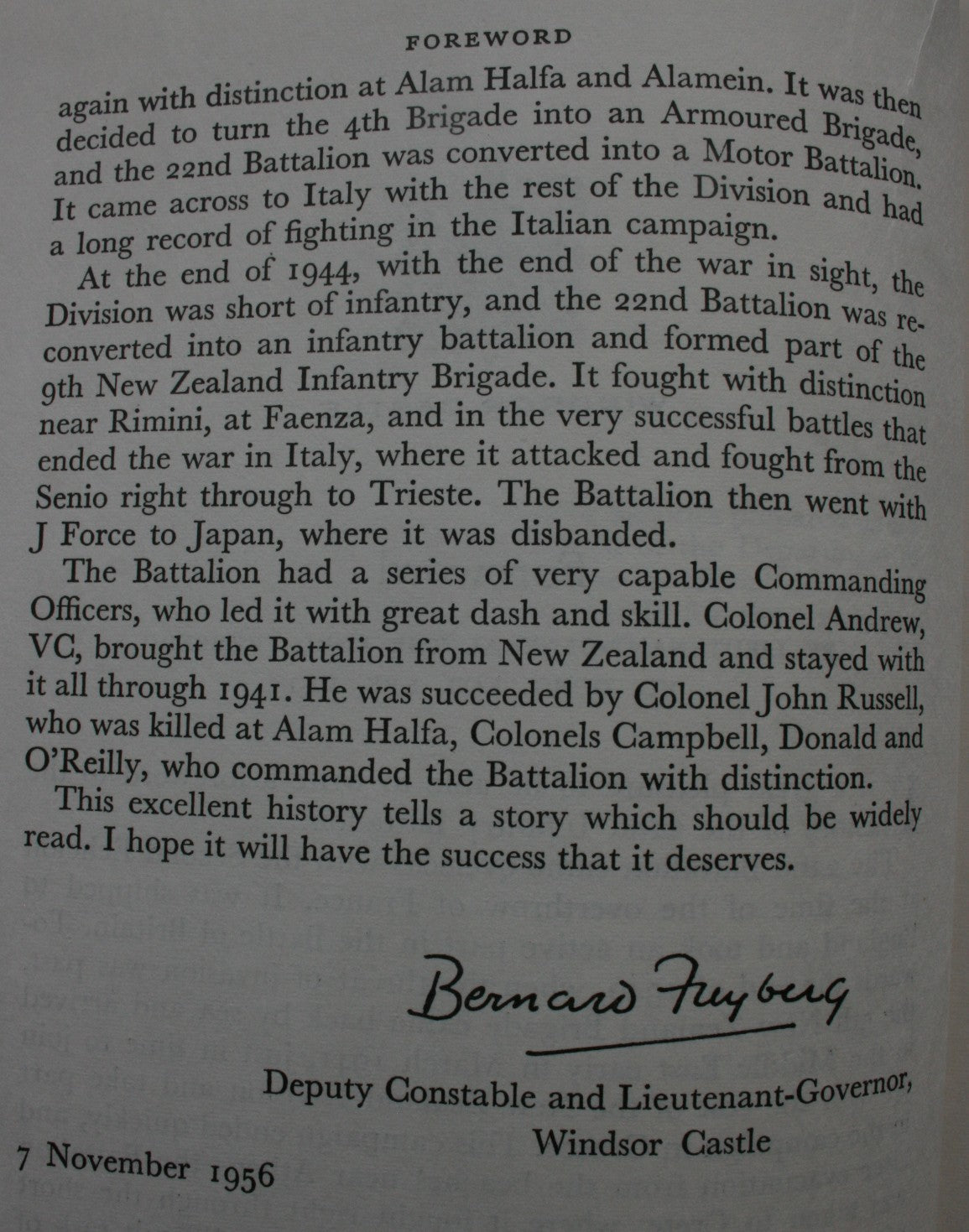 22 Battalion: Official History of New Zealand in the Second World War 1939-45 by Jim Henderson