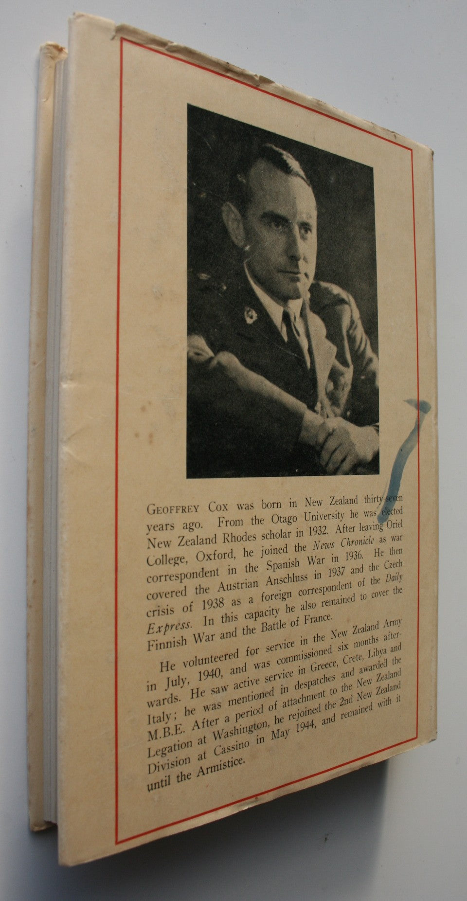 The Road To Trieste by Geoffrey Cox.  1947, First Edition.