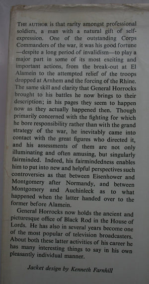 A Full Life. (30 Corps Comander WWII). First Edition. Lieut. General Sir Brian Horrocks.