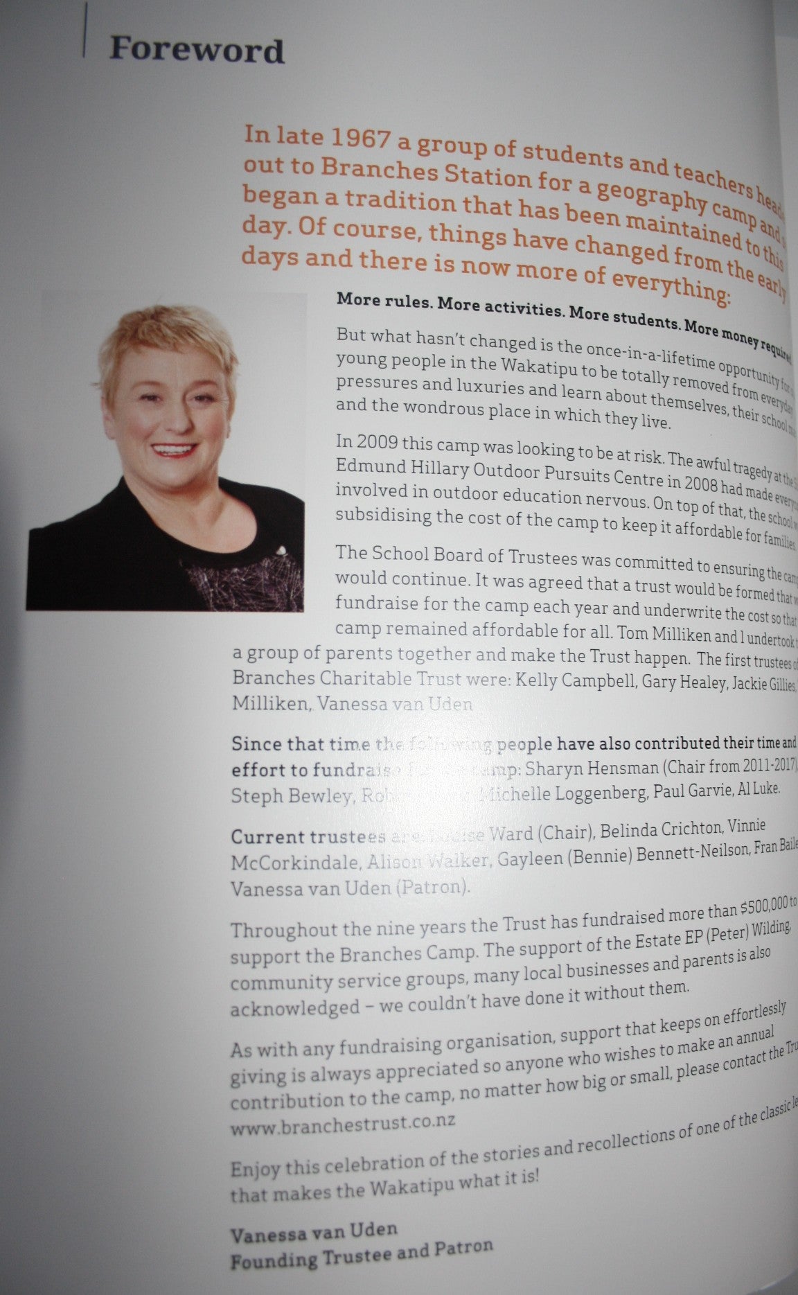 Long Drops and Hard Knocks: Celebrating 50 Years of Wakatipu High School's Branches Camp by Sue Fea.