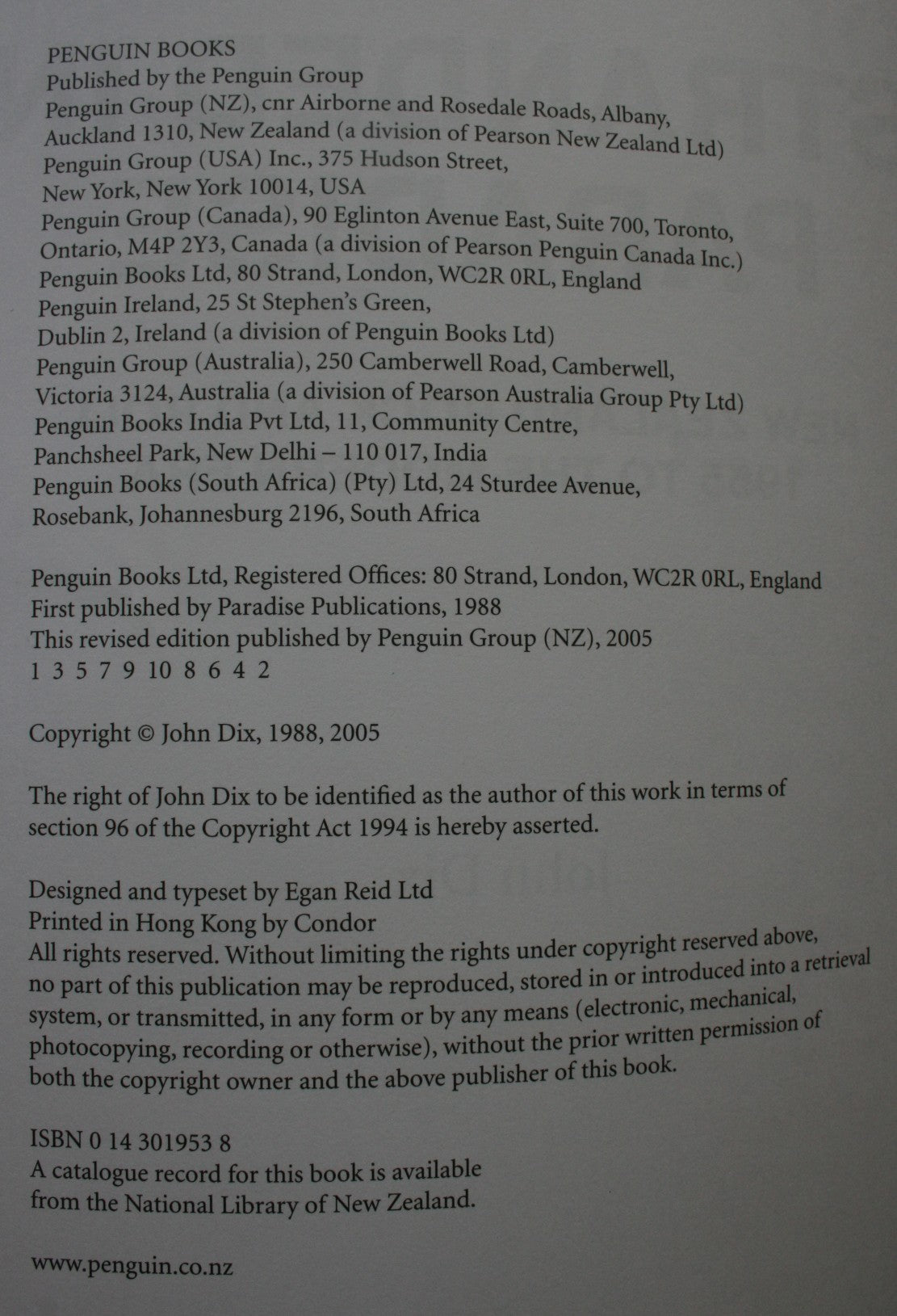 Stranded in Paradise New Zealand Rock and Roll - 1955 to the Modern Era by John Dix. 2005 REVISED AND UPDATED EDITION. RARE.