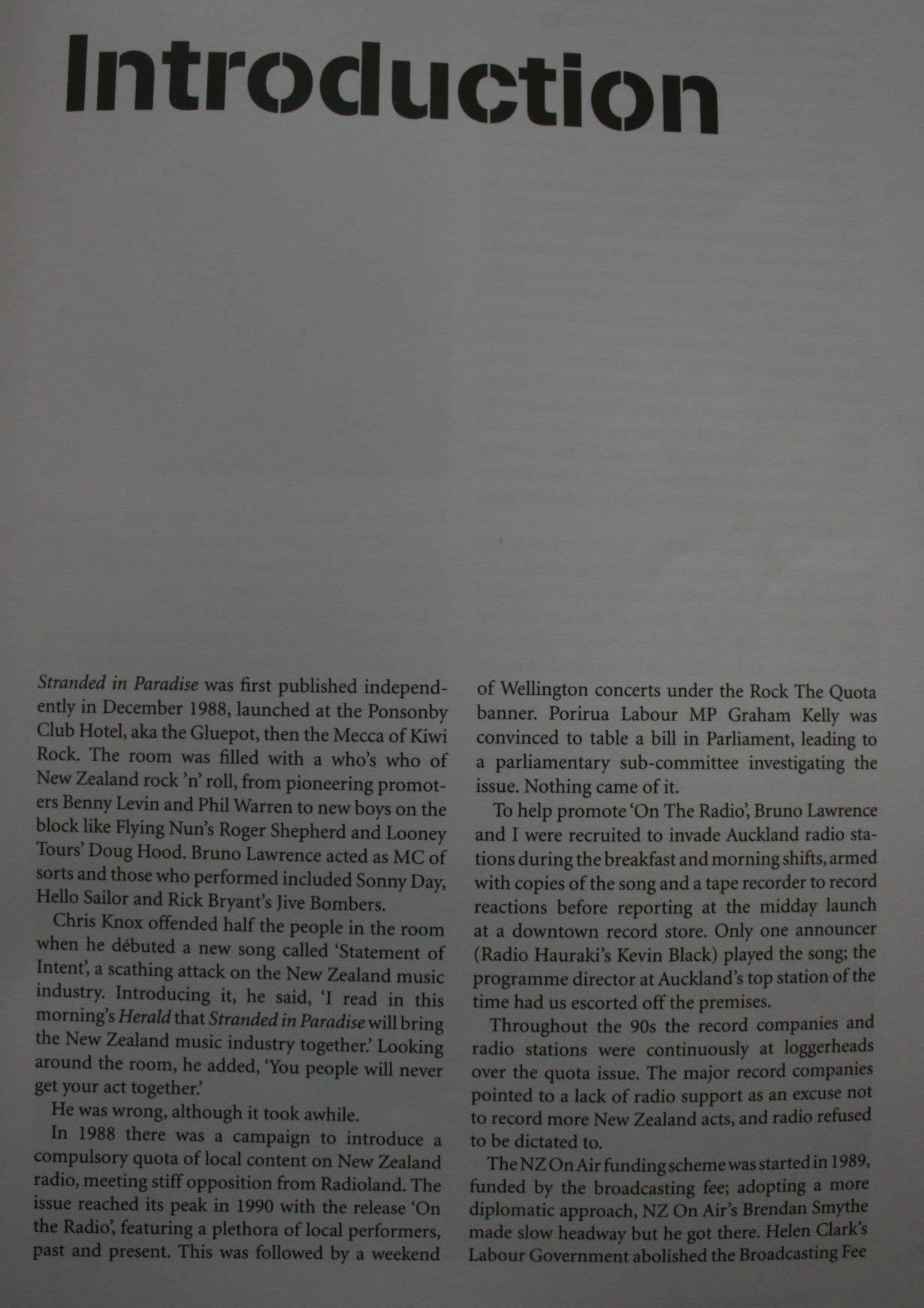 Stranded in Paradise New Zealand Rock and Roll - 1955 to the Modern Era by John Dix. 2005 REVISED AND UPDATED EDITION. RARE.