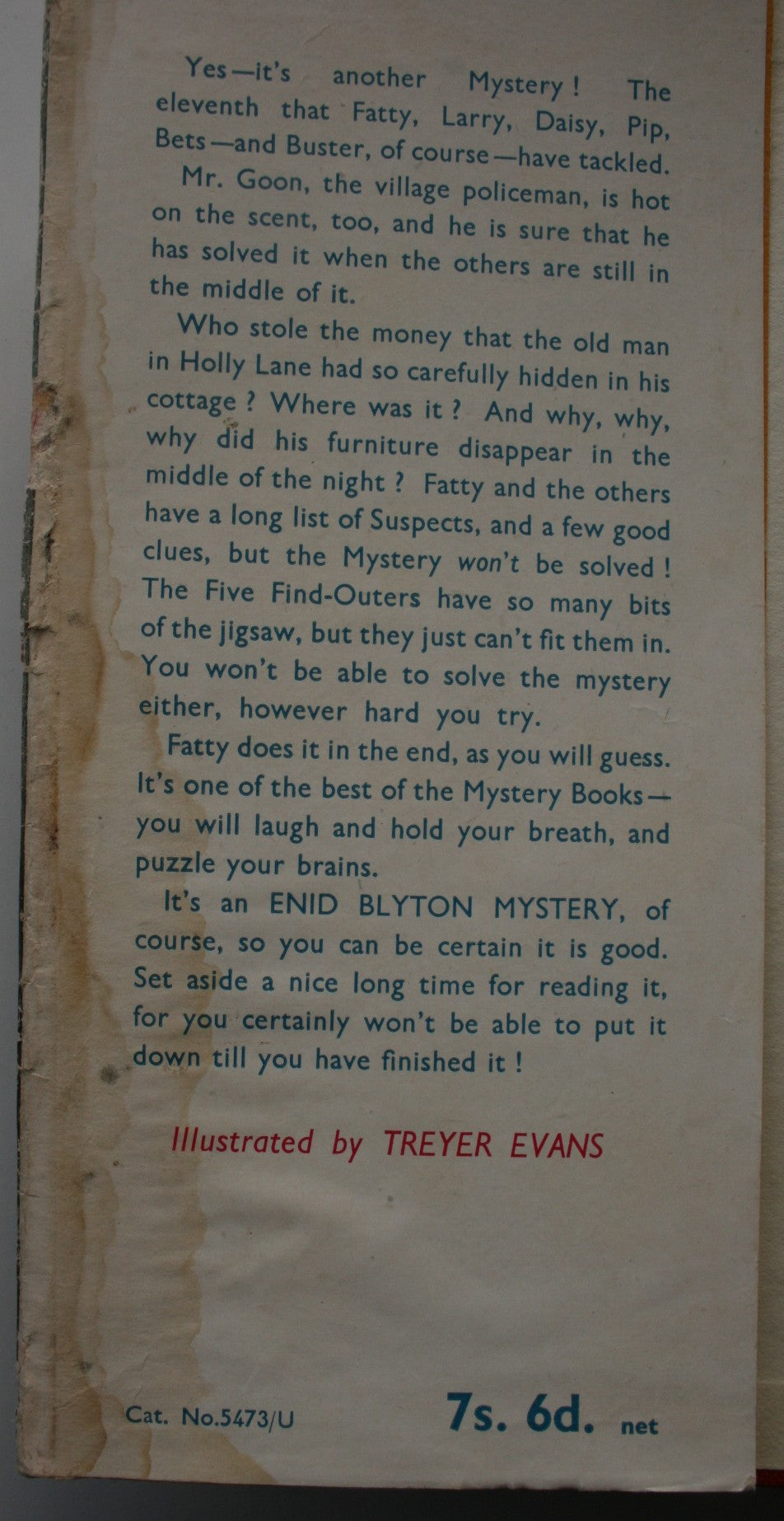 The Mystery of Holly Lane BY Enid Blyton. 1953, FIRST EDITION, first printing.