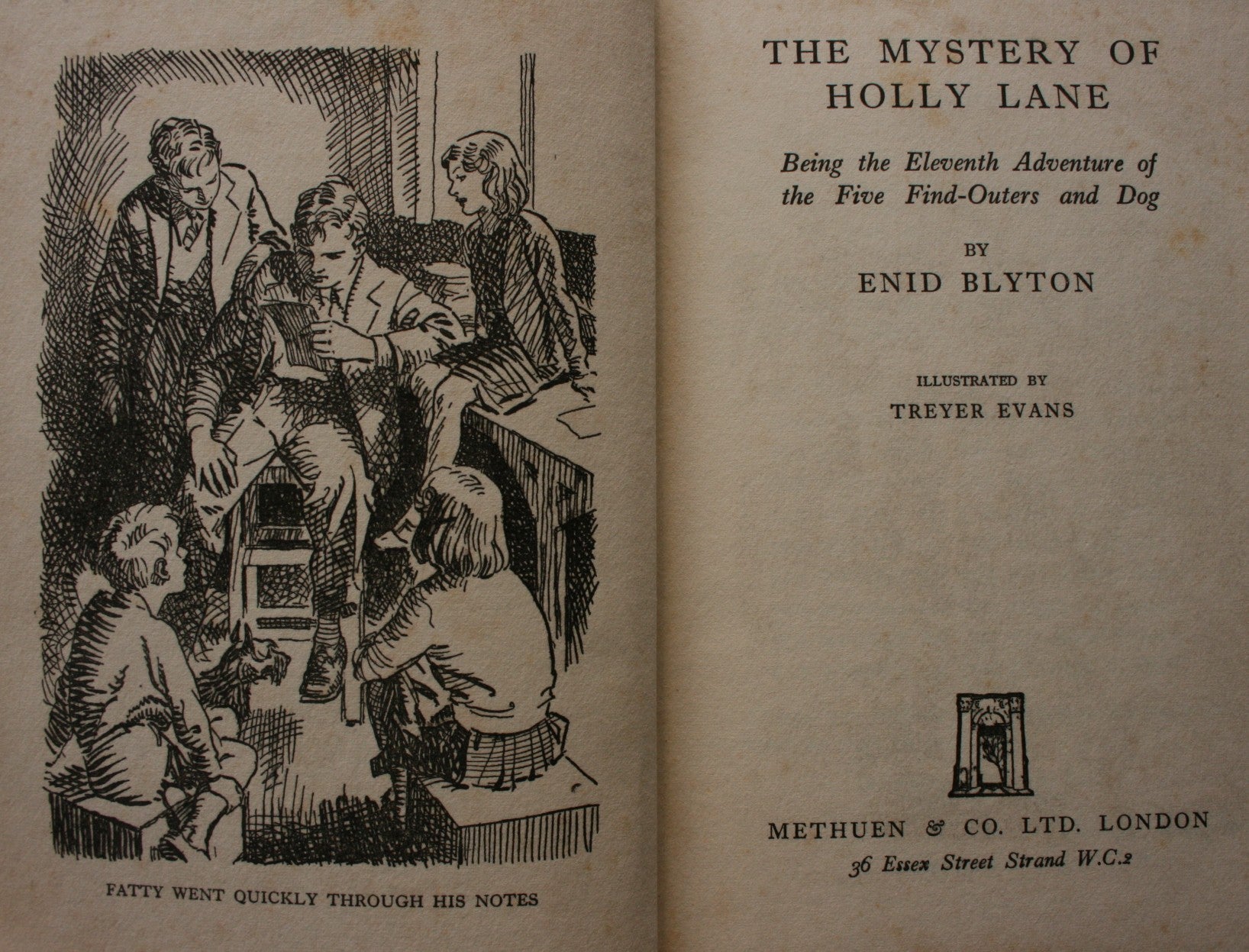The Mystery of Holly Lane BY Enid Blyton. 1953, FIRST EDITION, first printing.