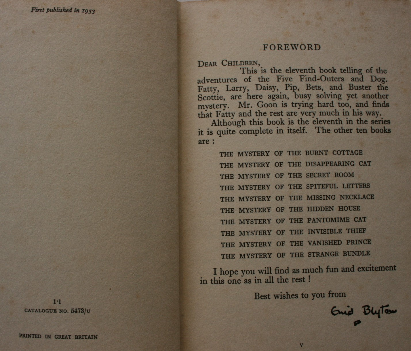 The Mystery of Holly Lane BY Enid Blyton. 1953, FIRST EDITION, first printing.